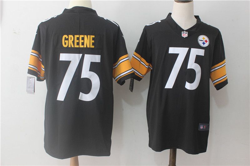 Men Pittsburgh Steelers #75 Greene Black Nike Vapor Untouchable Limited NFL Jerseys